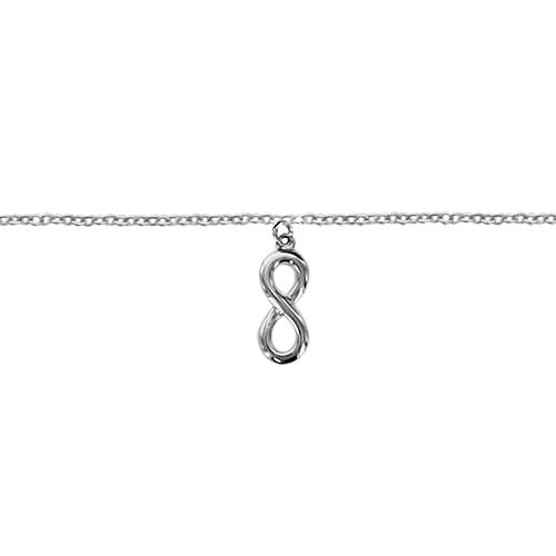 Chaîne de Cheville Argent 925 Symbole Infini