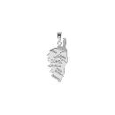 Pendentif Argent 925 Grande Carte Corse avec Villes