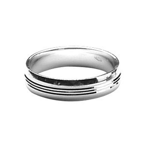 Bague Alliance Argent 925 Diamantée 5 mm