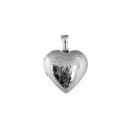 Pendentif Argent 925 Cassolette Gros Coeur Motif Fleur