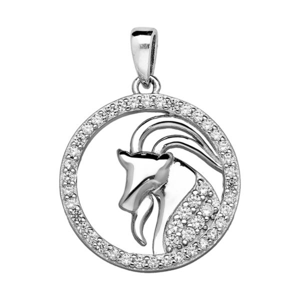 Pendentif Argent 925 Zodiaque Bélier Zirconium 