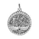 Pendentif Argent 925 Arbre de Vie Contour Zirconium 