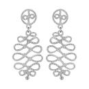 Boucles d'oreilles Acier 316 L Pendantes Serpentin Granité
