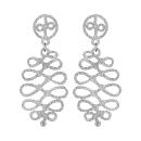 Boucles d'oreilles Acier 316 L Pendantes Serpentin Granité