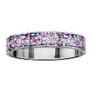 Bracelet Acier 316 L avec Nacre Rose et Violet