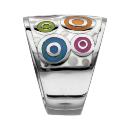 Bague Acier 316 L avec Nacre Motif Rond Résine Multicolore