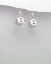 Boucles d'oreilles Argent 925 Dé