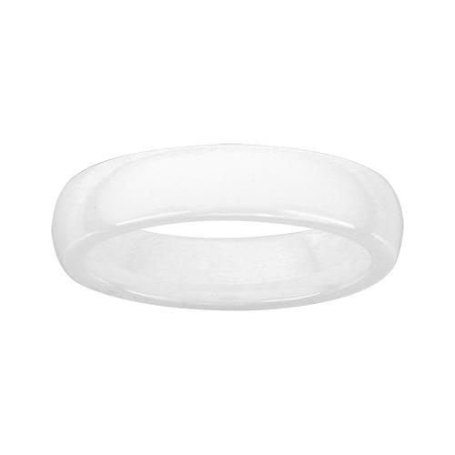 Bague Céramique Alliance Blanche Lisse 5 mm