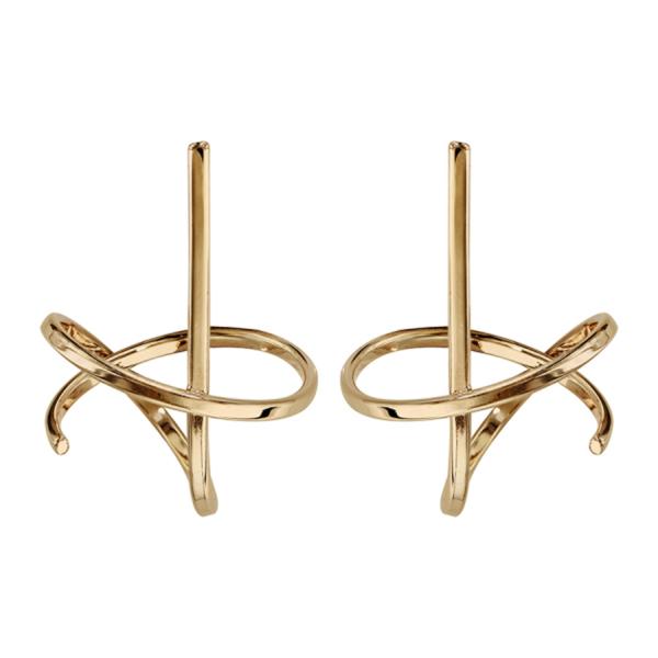 Boucles d'oreilles Plaqué Or Fil Spirale