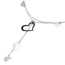 Collier Acier 316 L Pendentif Coeur Play-Boy et Croix Maltèse