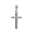 Pendentif Argent 925 Religieux Croix Tressée