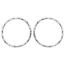 Boucles d'oreilles Argent 925 Tige Cercle Martelé 25 mm