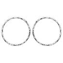 Boucles d'oreilles Argent 925 Tige Cercle Martelé 25 mm