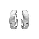 Boucles d'oreilles Argent 925 Créole Striée 25 mm