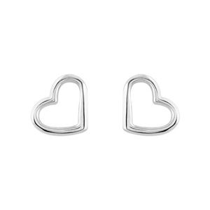 Boucles d'oreilles Argent 925 Coeur Evidé