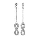 Boucles d'oreilles Argent 925 et Zirconium Symbole Infini