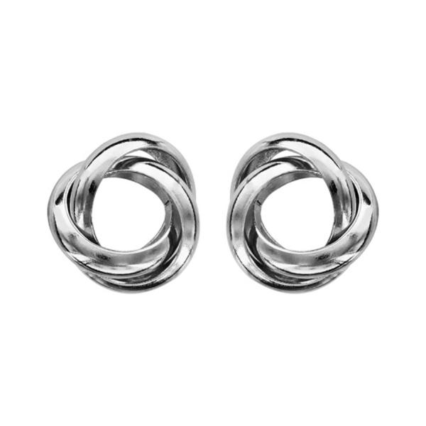 Boucles d'Oreilles Argent 925 3 Anneaux Entrelacés 