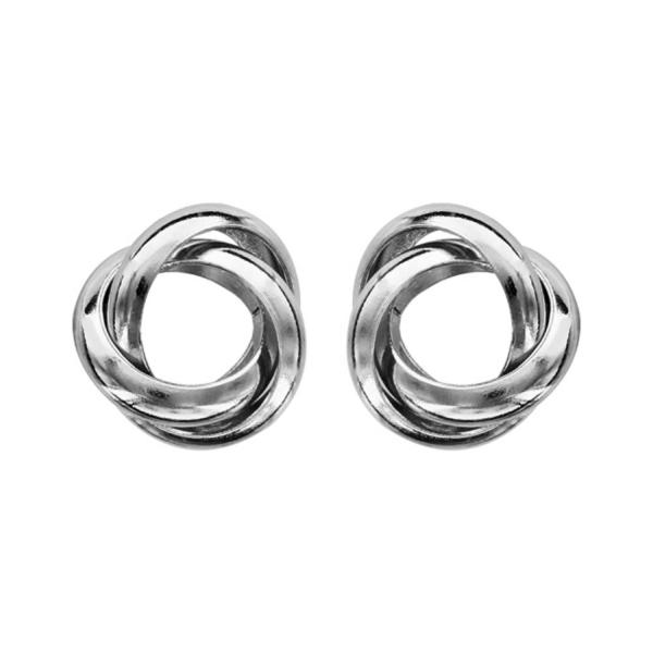 Boucles d'Oreilles Argent 925 3 Anneaux Entrelacés 