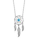 Collier Argent 925 Attrape Rêves avec Boule Turquoise