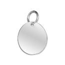 Pendentif Argent 925 Galet à Graver Gros Modèle