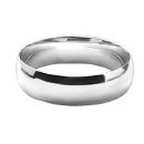 Bague Alliance Argent 925 Demi-Jonc 6 mm