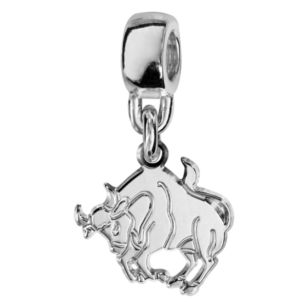 Charms Argent 925 Suspendu Taureau 