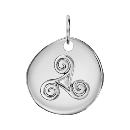 Pendentif Argent 925 Galet Triskel Option Gravure