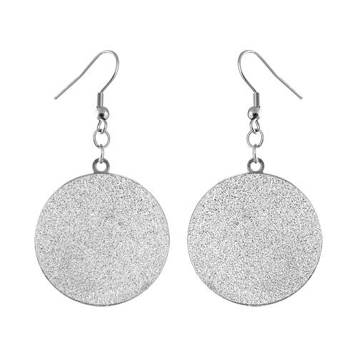 Boucles d'oreilles Acier 316 L Grosse Pastille Diamanté