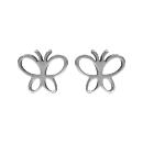 Boucles d'oreilles Acier 316 L Enfant Papillon Ajouré