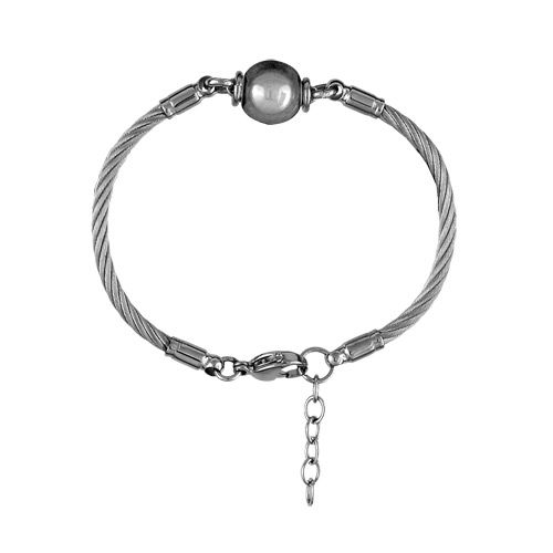 Bracelet Acier 316 L Cable Rigide 1 Boule