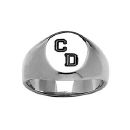 Bague Homme Acier 316 L Chevalière Ovale