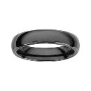 Bague Céramique Alliance Noire Lisse 5 mm