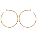 Boucles d'oreilles Plaqué Or Creoles Tige Tube 2 mm Diam. 60 mm