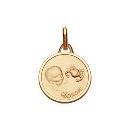 Pendentif Plaqué Or Médaille Ronde Bébé Zodiaque Cancer