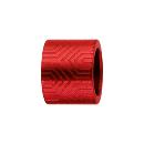 Charms Acier 316L Forme Tube Strié Rouge 