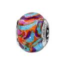 Charms Argent 925 Perle Murano Multicolore