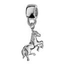 Charms Argent 925 Suspendu "Cheval Cabré"